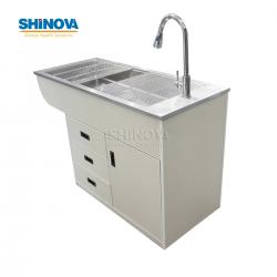 Стол для влажной утилизации с деревянным каркасом