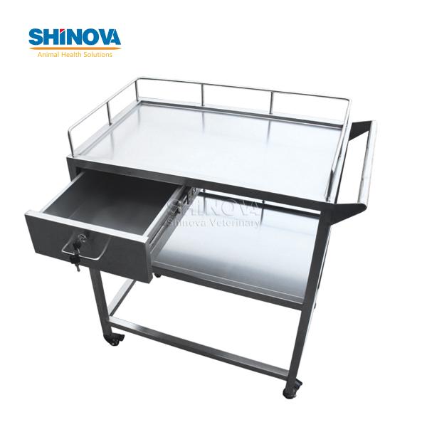 Медицинская тележка из нержавеющей стали с ящиками