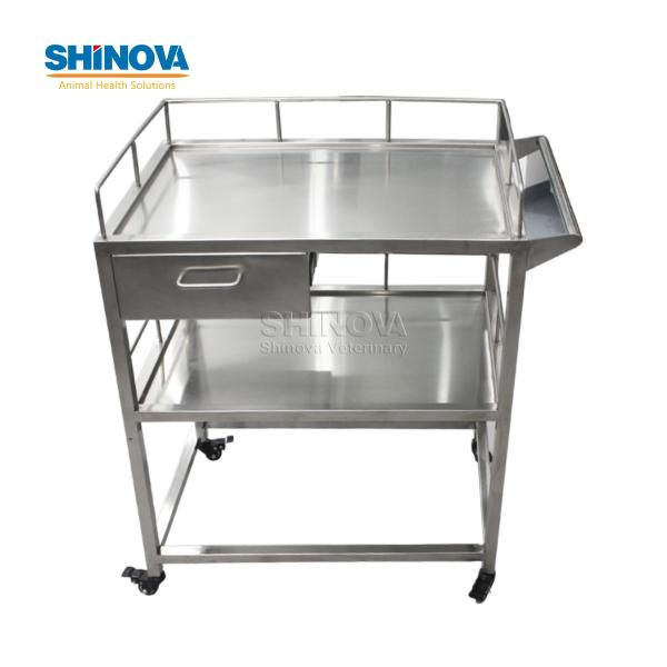 Медицинская тележка из нержавеющей стали с ящиками