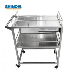 Медицинская тележка из нержавеющей стали с ящиками