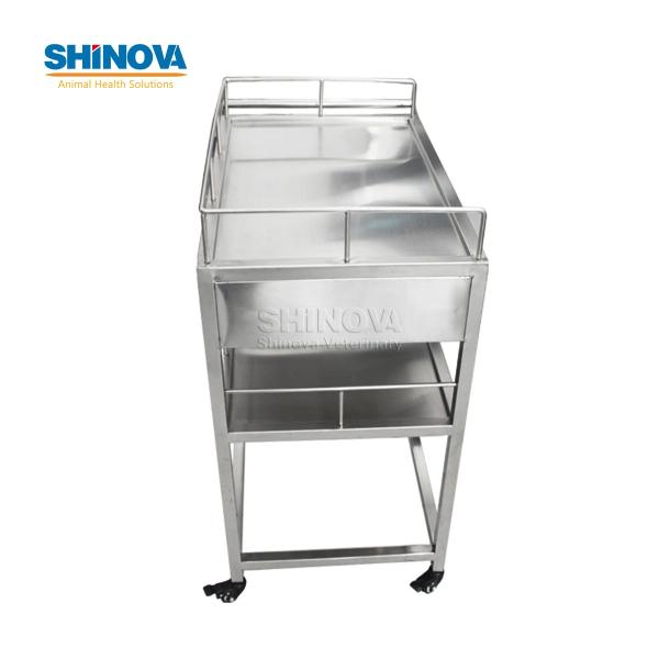 Медицинская тележка из нержавеющей стали с ящиками